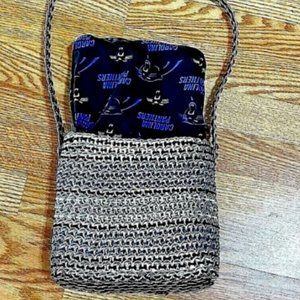 CAROLINA PANTHERS Upcycled Aluminum Pop Can/Beer Can Tab Cross Body Bag Purse